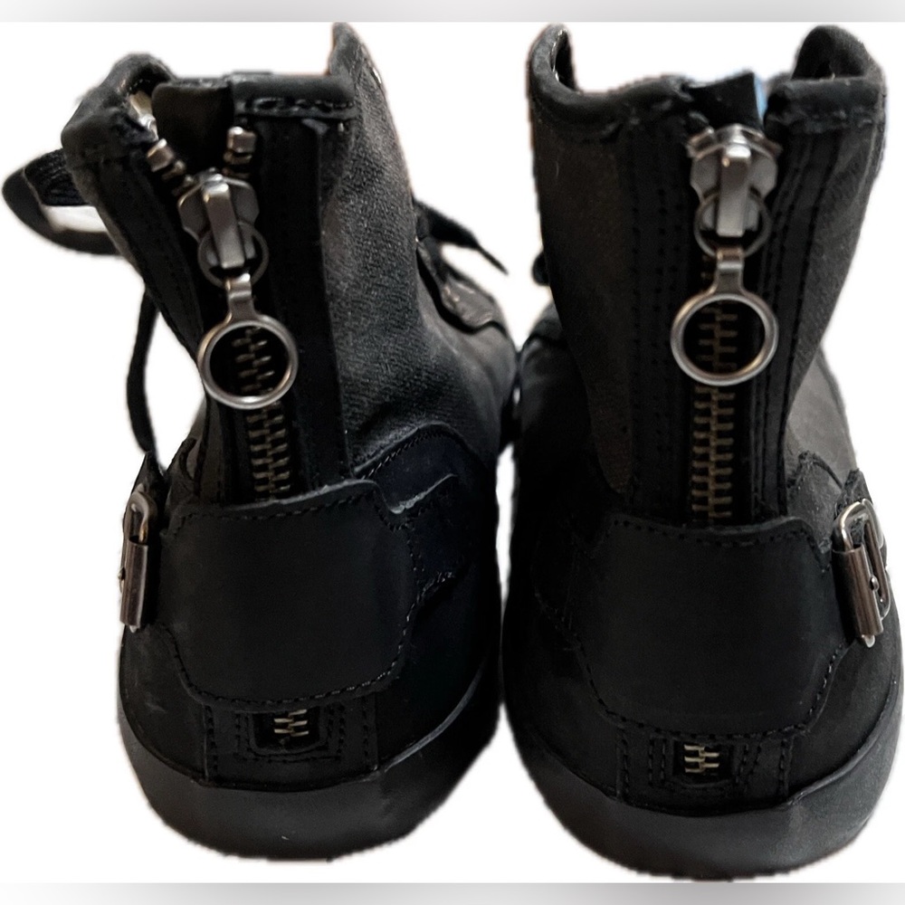 Denim & Supply Ralph Lauren Sneakers Women's Size 9B Black High Top Zip Back - Picture 4 of 9